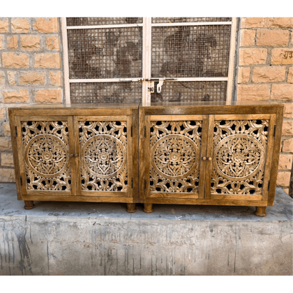 Solid Wood Sideboard Cabinet Furniture-Desk Cupboard