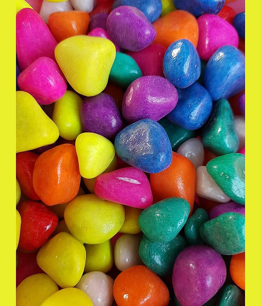 Somil Multicolor Pabbles/Stone For Garden, Plants, Aquarium & Home Decor Wt. 450g