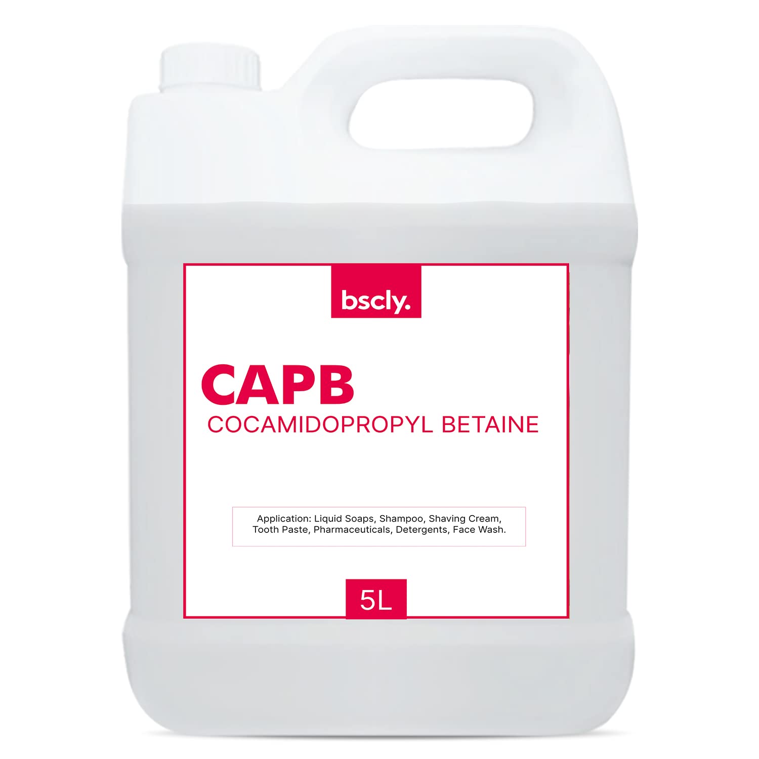 BSCLY CAPB Liquid Cocamidopropyl Betaine - For Hand Soap Making, Shampoo Making, DIY Cosmetic Making, Water Soluble, 5 L