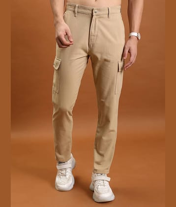 Highlander Regular Flat Men's Cargos - Beige ( Pack of 1 )