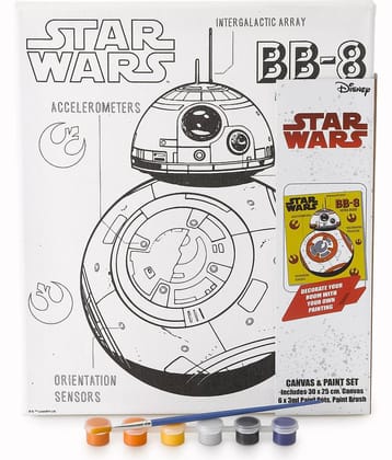 Gluman Disney Canvas and paint set, preprinted STARWARS BB-8