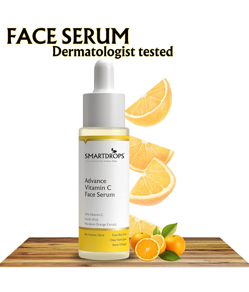 Smartdrops Face Serum Vitamin C Daily Care For All Skin Type ( Pack of 1 )