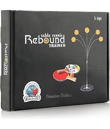 DENFE Table Tennis Trainer Rebound Rackets and Balls Base Training Practice Set