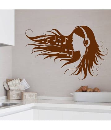 Decor Villa Listening Music PVC Wall Stickers