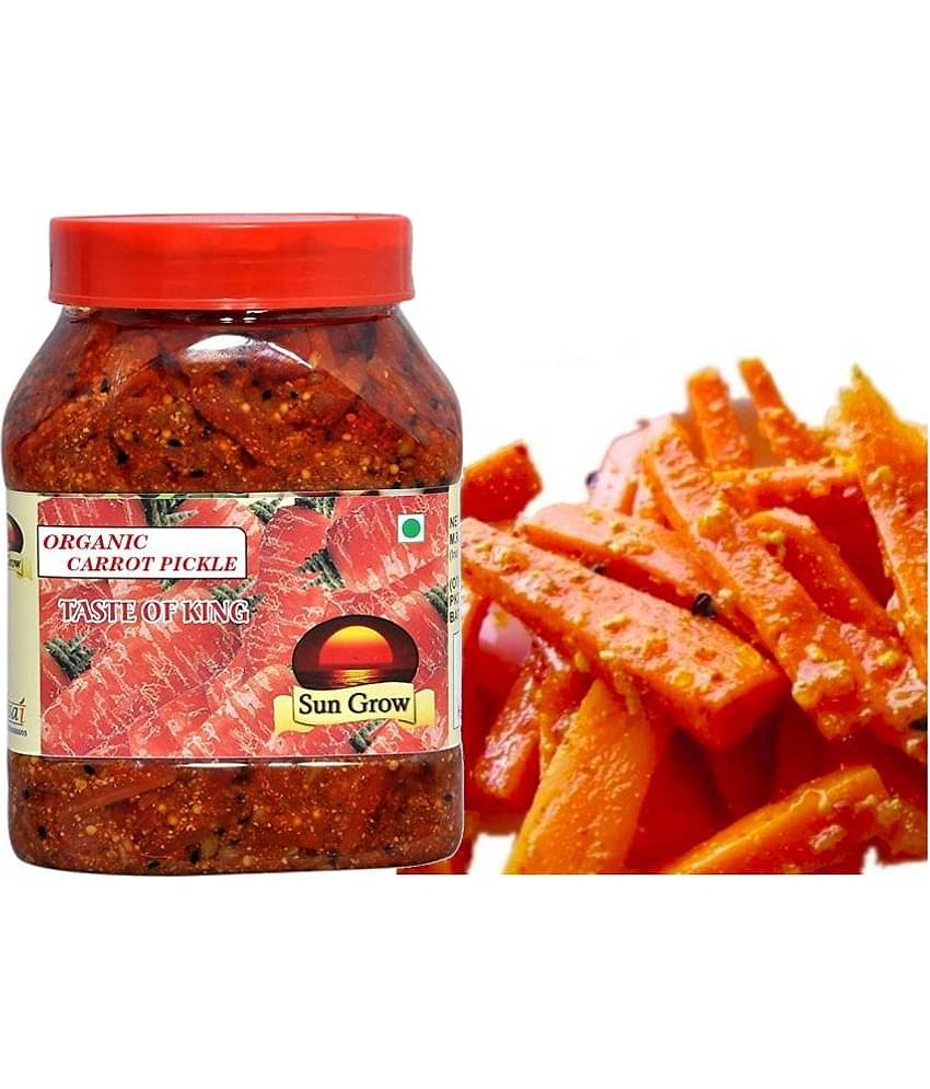 Sun Grow Organic Punjabi Carrot Pickle ||Traditional Punjabi Flavor, Tasty & Spicy || GAJAR KA ACHAR Pickle 1 kg