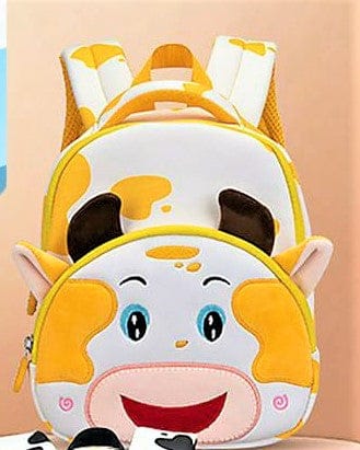 Premium Quality 3D Cow Backpack for kindergarten kids-Yellow