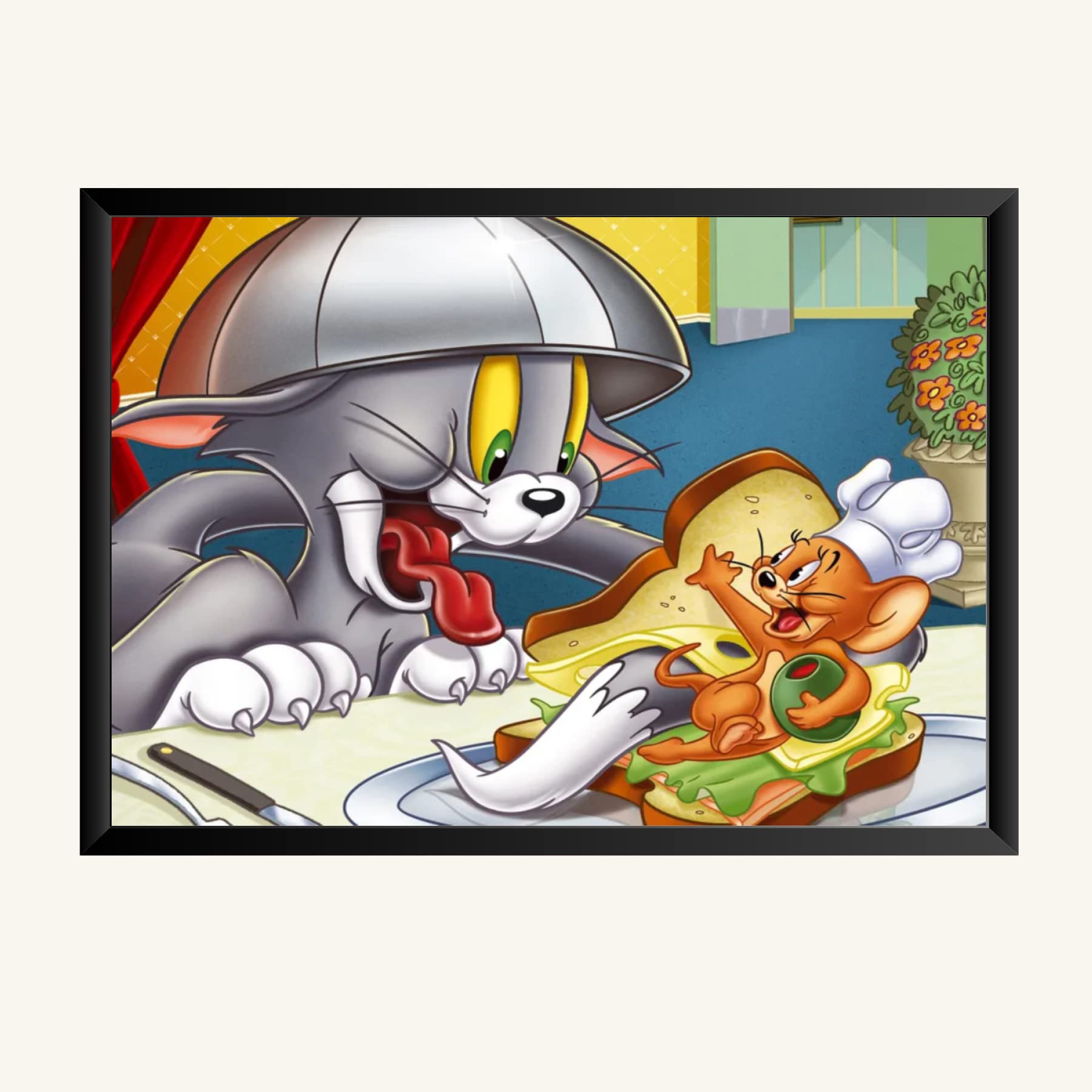 NOKKES Tom And Jerry Photo Frame Wall Poster 8X12 In Printed Poster Photo Paper 300Gsm Photo Frame For Wall Decoration _36