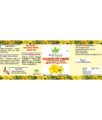 Aaraa Naturals Aavaram Poo Powder Instant Mix 50 gm Pack of 2