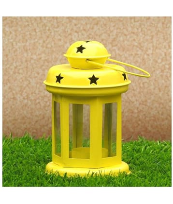 Susajjit Decor Colorful Tlight Made of iron and Glass Table Top Lanterns 16 - Pack of 1