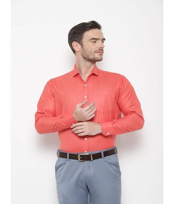 SREY - Orange Cotton Blend Slim Fit Men's Formal Shirt ( Pack of 1 )