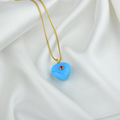 Evil Eye Turquoise Heart Pendant