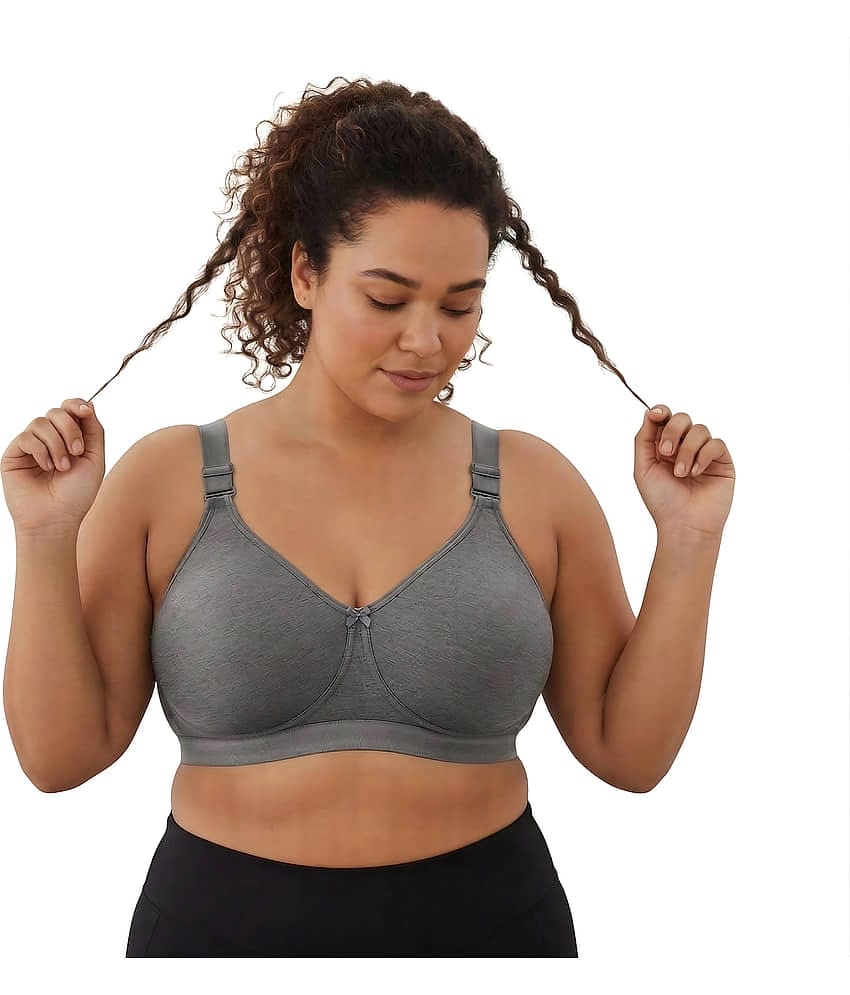 Elina Pack of 1 Cotton Non Padded T-Shirt Bra For Women ( Light Grey )