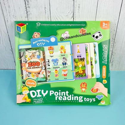Diy Point Reading Book for Kids-Zoo