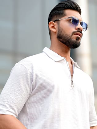 Elliot White Polo T-Shirt-S