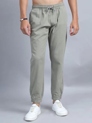 Men Cotton Regular Fit Cargo Joggers, SAGE-30 / sage