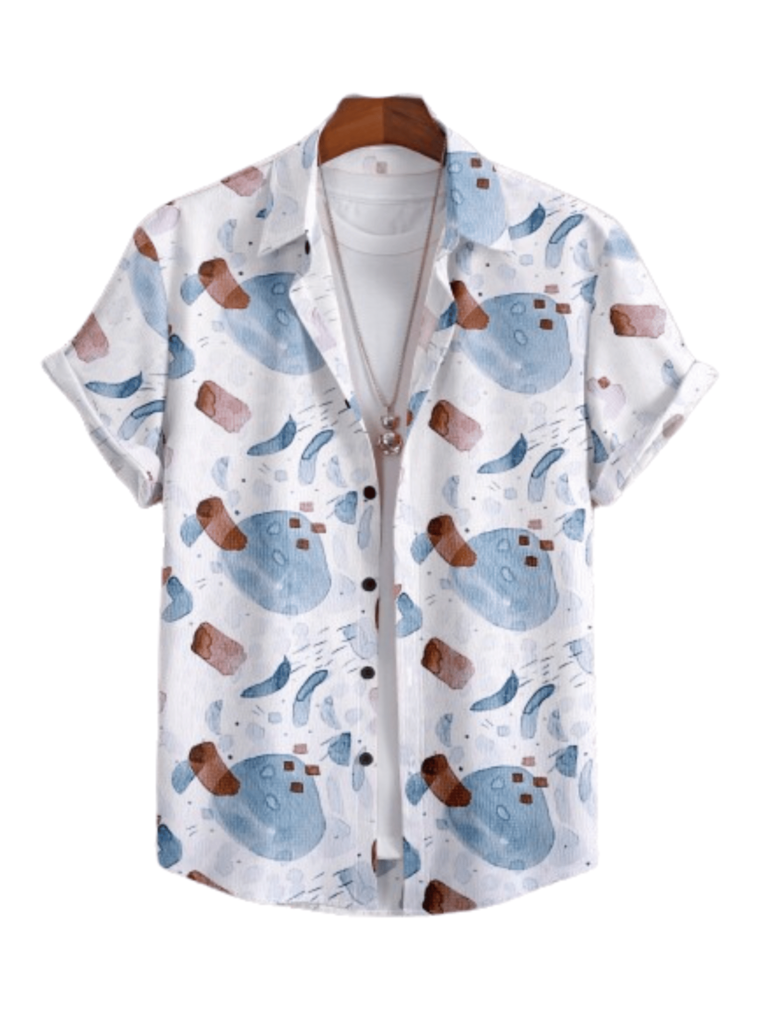 "Blue Lapis: Blue Stone Shirt by Glamastitch"-S