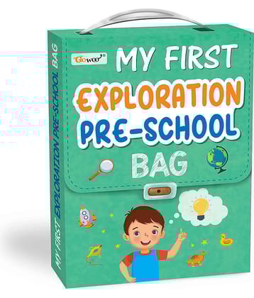 My first Exploration Preschool Bag : Educational Learning books, Picture Book Collections for Eary Learning, Books for Kids Age 3-12, Shapes, First Words, Alphabet and more | Set of 8 learning book