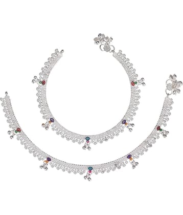 AanyaCentric - Silver Anklets ( Pack of 1 )