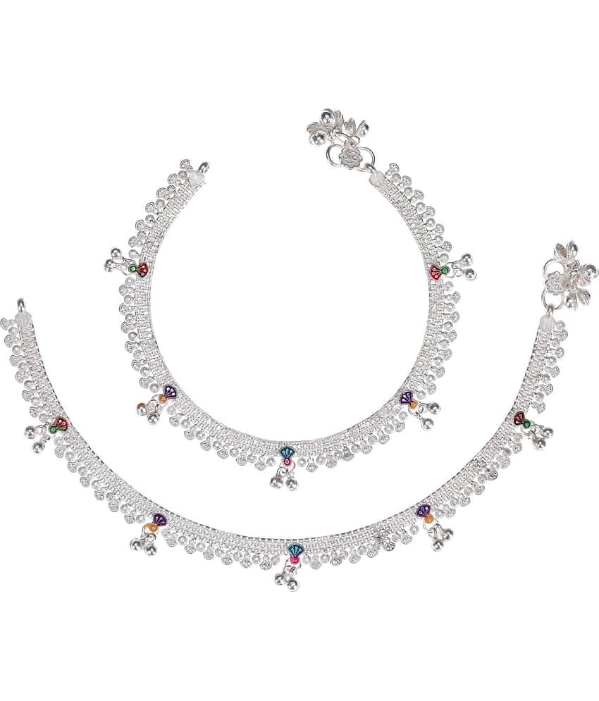 AanyaCentric - Silver Anklets ( Pack of 1 )