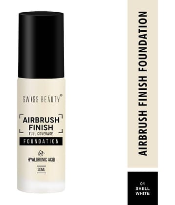 Swiss Beauty Airbrush Finish Full Coverage Foundation - (Warm Sun, 30ml)