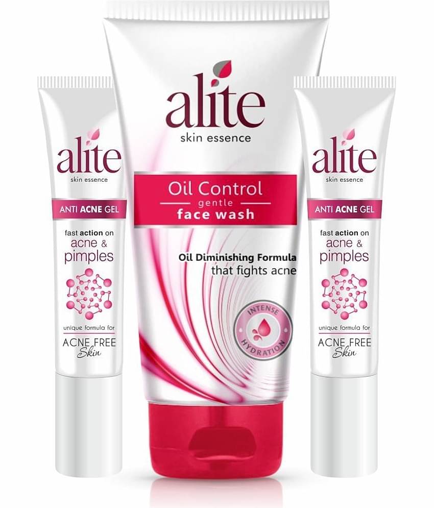 Alite Combo of Anti Acne Gel for Acne & Pimples (2x15g) and Oil Control Face wash 70g