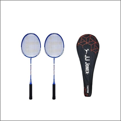 Jonex FASTER SET Aluminum Strung Badminton Racquet (Pack of 2 Rackets) Multicolor