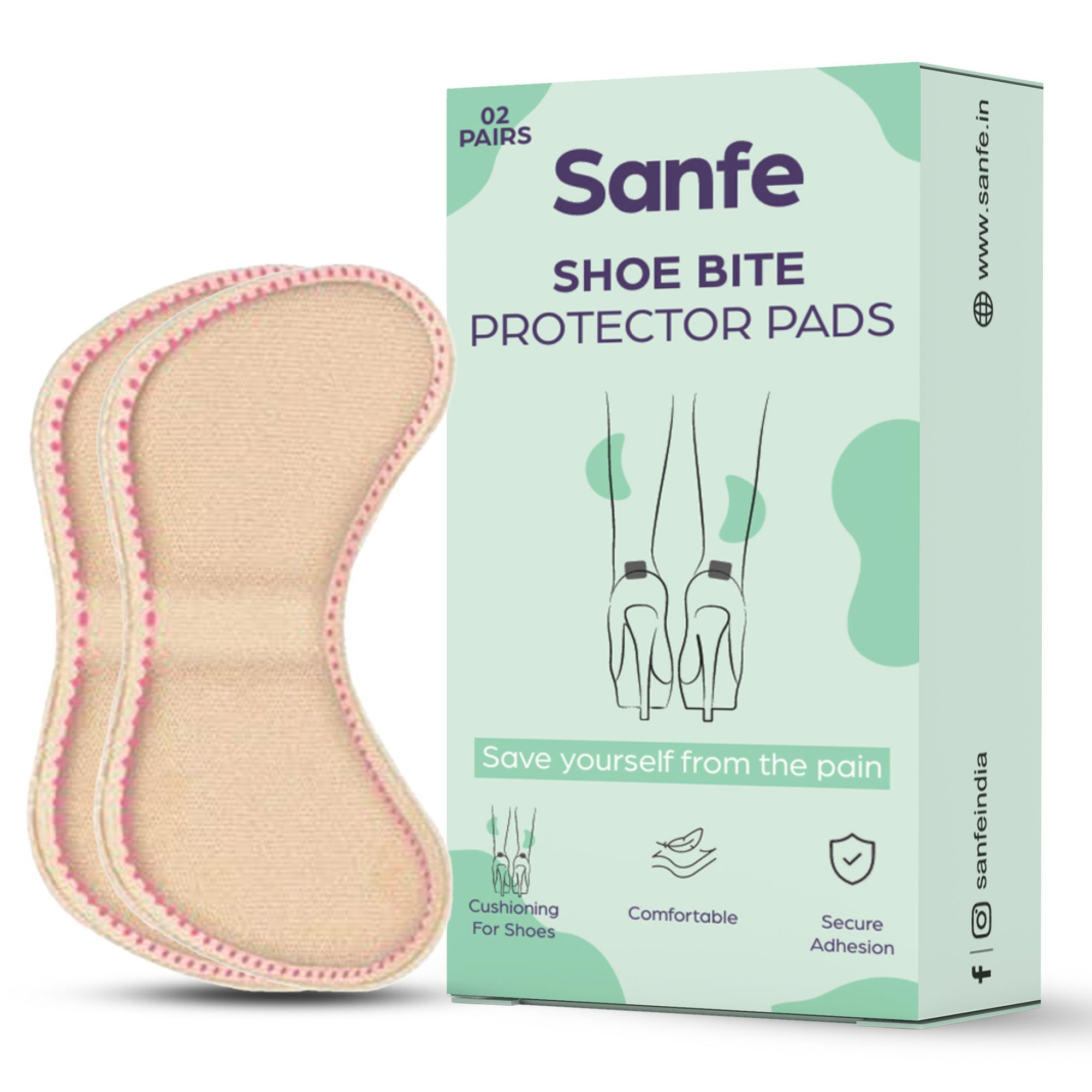Sanfe Flix Shoe Bite Protector Pads - 2 Pairs
