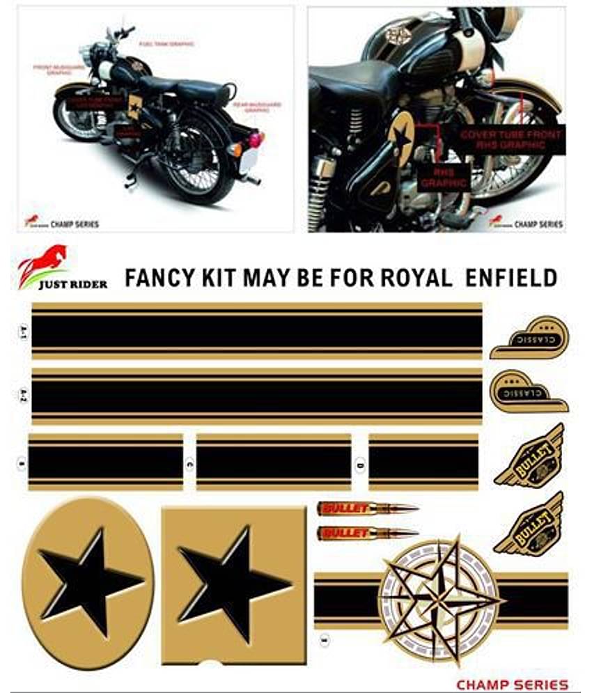 Just Rider Royal Enfield Bullet In Car Sticker