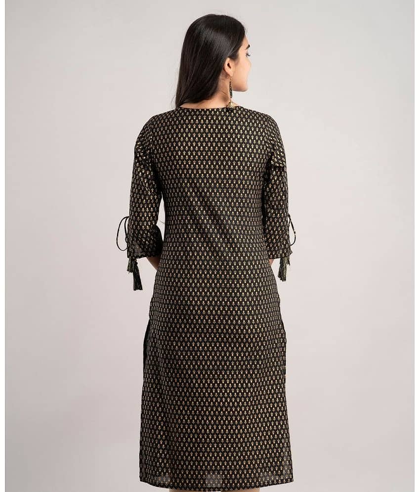 MAUKA - Brown Rayon Women's Straight Kurti ( Pack of 1 )