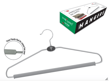 ULTRA 10-Piece Metal Garment Hanger Set - Durable, Sleek Design for Organizing Your Wardrobe