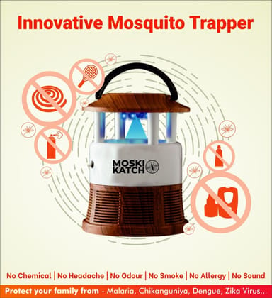 Moskikatch INDMK002 Indoor Mosquito Trapper Machine | Chemical-Free UV LED Pest Control | Home & Office