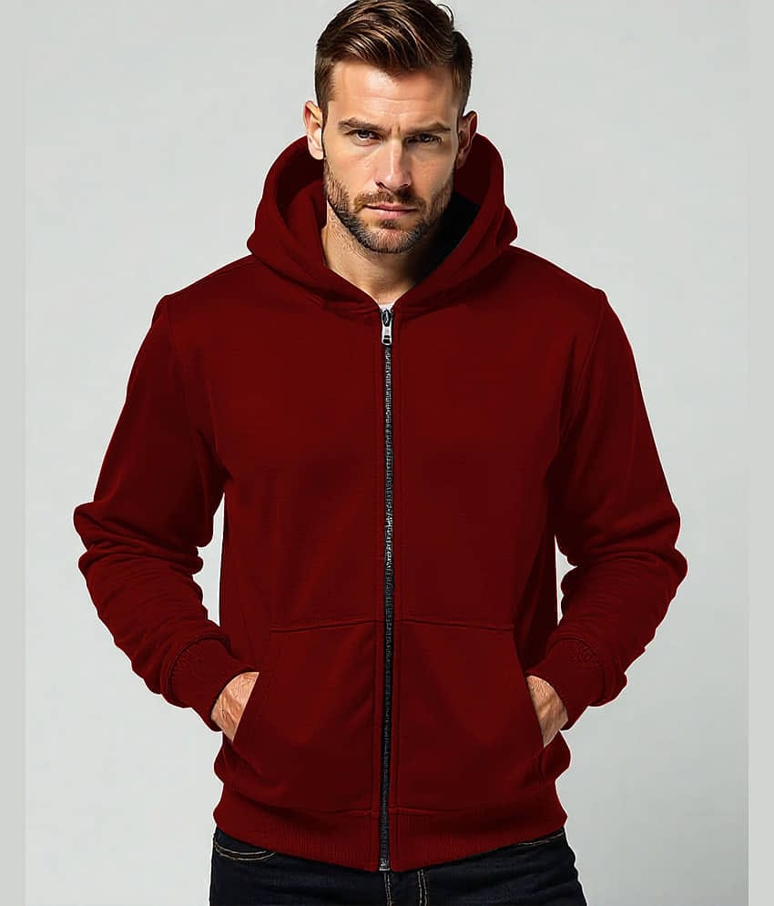 ENITOR Fleece Hooded Men's Sweatshirt - Maroon ( Pack of 1 )