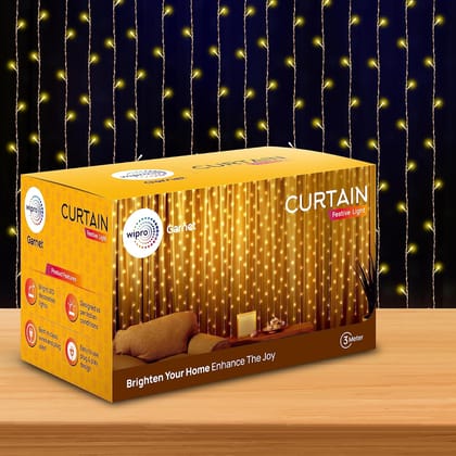 Wipro Garnet 3 metres Curtain LED Festive Light