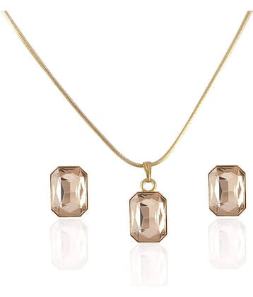 JFL - Jewellery For Less Golden Pendant set ( Pack of 1 )