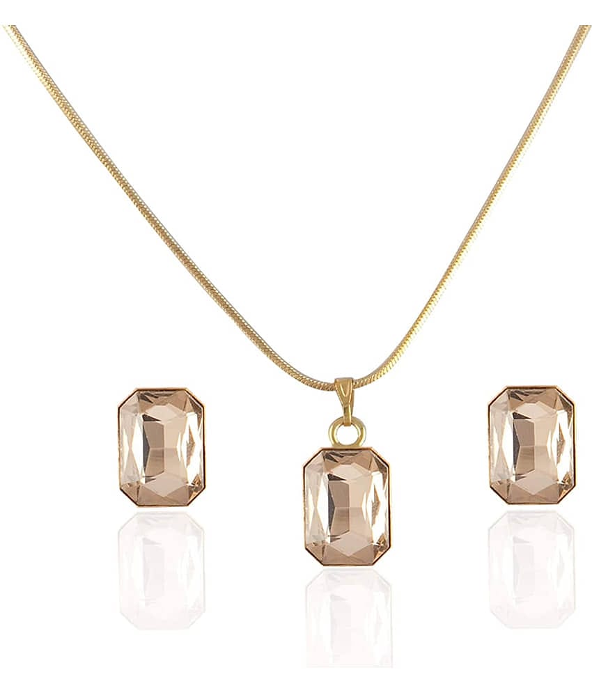 JFL - Jewellery For Less Golden Pendant set ( Pack of 1 )