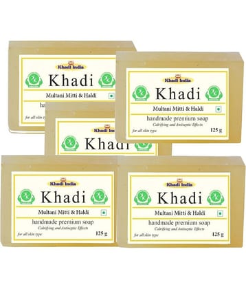 Premium Khadi Multani Mitti   & Haldi Soap 625 g Pack of 5
