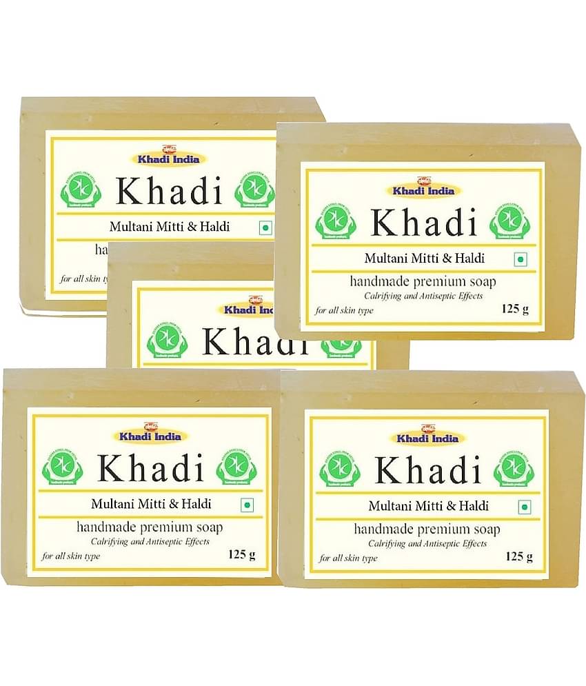 Premium Khadi Multani Mitti   & Haldi Soap 625 g Pack of 5