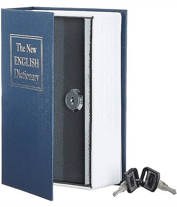 Prachit Dictionary Safe Vault Metal Book Locker with Key Lock Hidden Secret Book Safe Vault Jewelry Money Cash Box