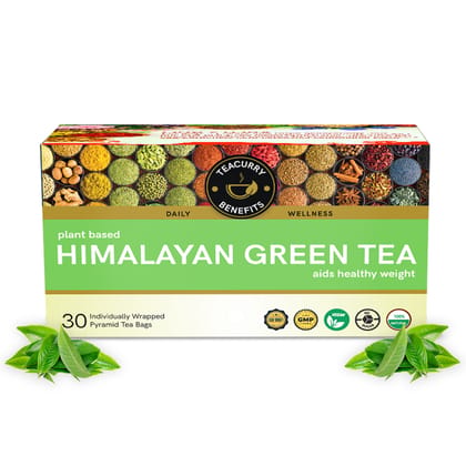 TEACURRY Himalayan Green Tea (1 Month Pack, 30 Tea Bags) - Helps with Weight Loss, BP, Brain & Cholesterol TEACURRY Himalayan Green Tea (1 Month Pack, 30 Tea Bags) - Helps with Weight Loss, BP, Brain & Cholesterol