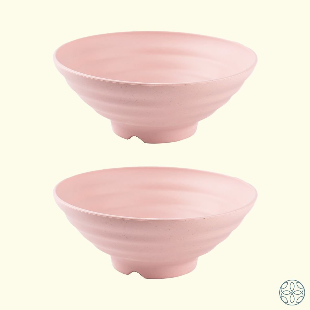 Wheat Straw Ramen Bowls-PLUSH PINK / OF 2