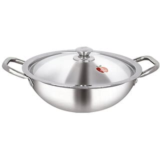 Dhara Stainless Steel Triply Kadai 4000 with Stainless Steel Lid 28 CM Dhara Stainless Steel Triply Kadai 4000 with Stainless Steel Lid 28 CM