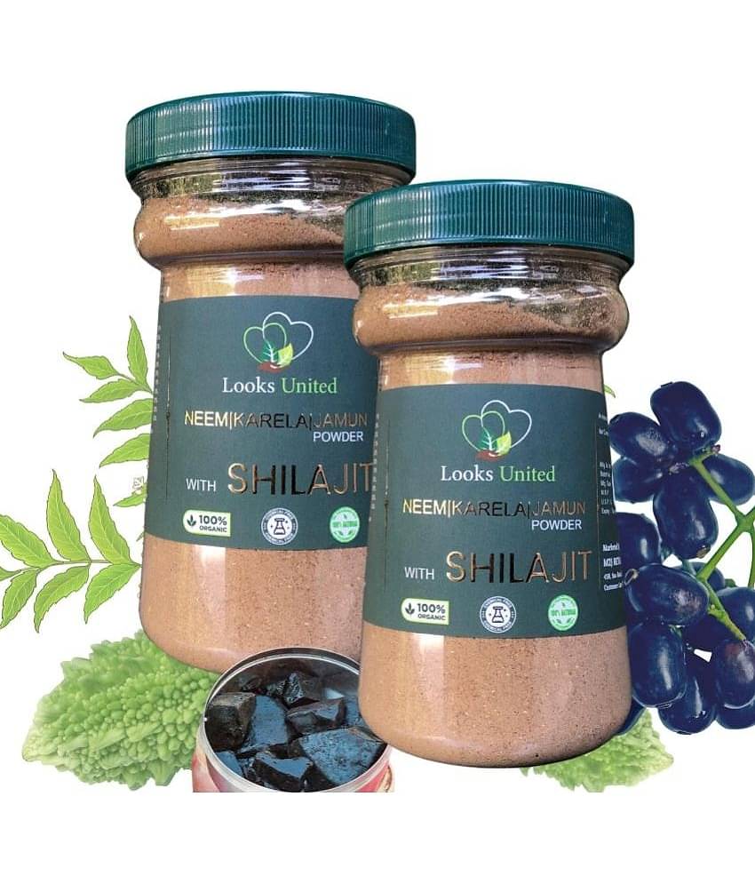 Looks United Neem Karela Jamun Powder 200 Gm Pack of 2