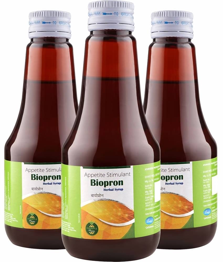 Leeford Biopron-H Herbal Syrup - Enhances Appetite & Digestion (175ml, Pack of 3)