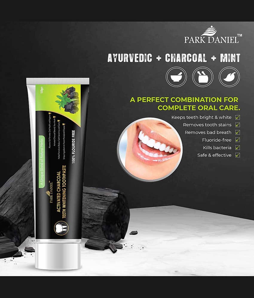 Park Daniel  Activated Charcoal Teeth Whitening - Toothpaste 100 gm