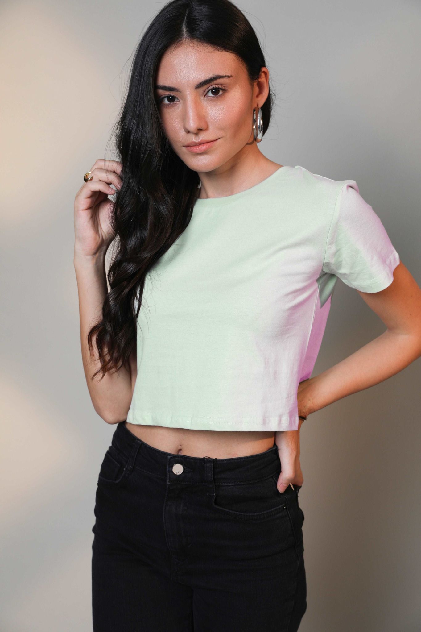 Crop Top- Soft Mint-XS