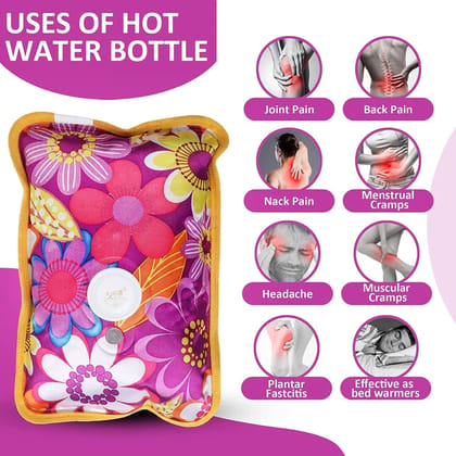 Electric Hot Water Bag for Pain Relief - Heat Therapy for Neck, Shoulder, Back, Knee, and Menstrual Cramps