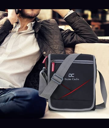 Dezire Crafts Black Solid Messenger Bag
