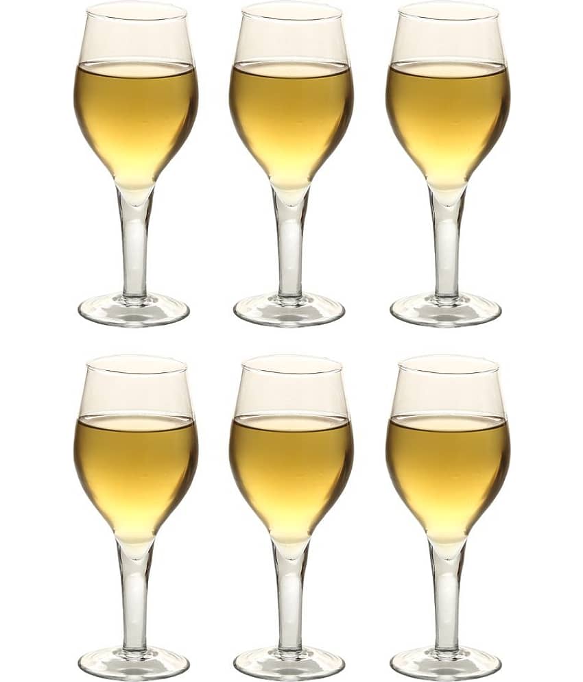 Somil Wine  Glasses Set,  250 ML - (Pack Of 6)