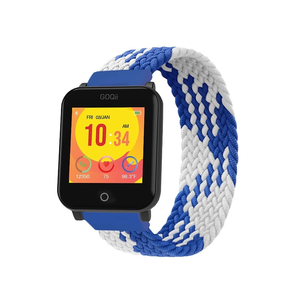 GOQii Smart Vital Junior for Kids Fitness, SpO2, Body Temperature and Sleep Tracker with 3 Months Personal Coaching Subscription