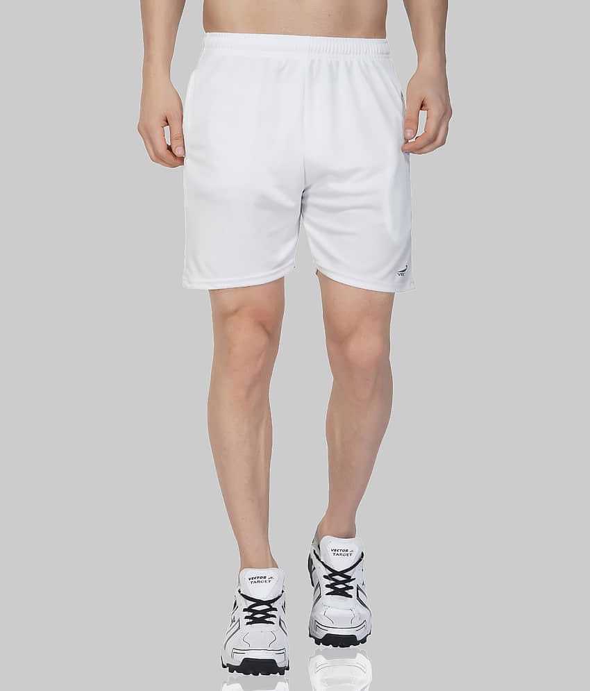 Vector X - White Polyester Men's Running Shorts ( Pack of 1 )
